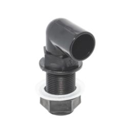 FloPlast Overflow Bent Tank Connector Black 21.5mm 5 Pack