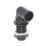 FloPlast Overflow Bent Tank Connector Black 21.5mm 5 Pack