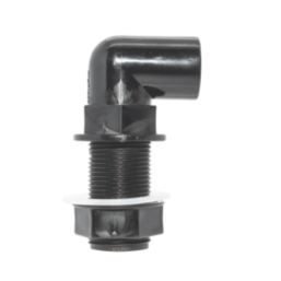 FloPlast Overflow Bent Tank Connector Black 21.5mm 5 Pack