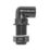 FloPlast Overflow Bent Tank Connector Black 21.5mm 5 Pack