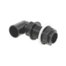 FloPlast Overflow Bent Tank Connector Black 21.5mm 5 Pack