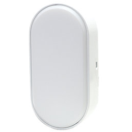 LAP  Outdoor Oval LED Bulkhead with Grid White 16W 1000lm
