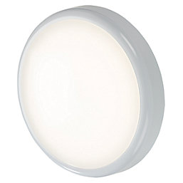 Knightsbridge BT Indoor & Outdoor Maintained or Non-Maintained Switchable Emergency Round LED Bulkhead White 14W 1130 - 1260lm