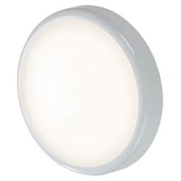 Knightsbridge BT Indoor & Outdoor Maintained or Non-Maintained Switchable Emergency Round LED Bulkhead White 14W 1130 - 1260lm