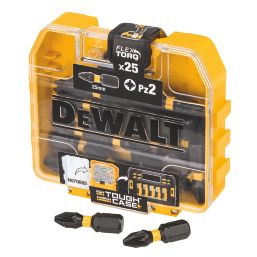 DeWalt  6.35mm 25mm Hex Shank PZ2 Impact Torsion Screwdriver Bits 25 Pack