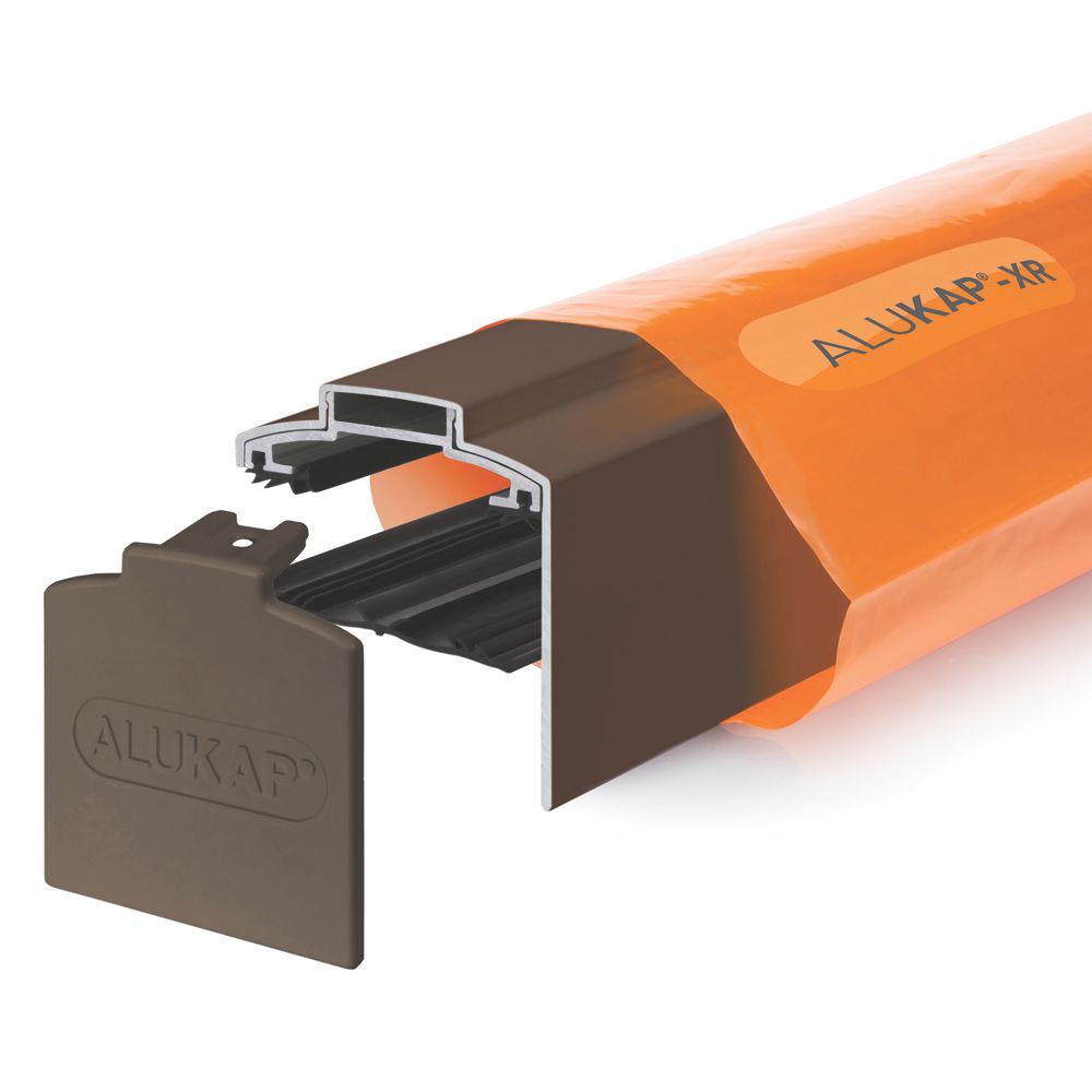 ALUKAP-XR Brown 0-100mm Glazing Gable Bar 2400mm x 60mm