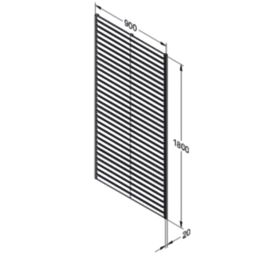 Forest  Softwood Rectangular Slatted Trellis 3' x 6' 5 Pack