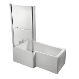 Ideal Standard Concept Semi-Framed Clear/Silver Shower Bath Screen  808-828mm x 1403mm