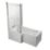 Ideal Standard Concept Semi-Framed Clear/Silver Shower Bath Screen  808-828mm x 1403mm
