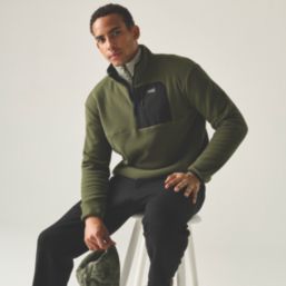 Regatta Frankie Half Zip Fleece Dark Khaki/Black  Medium 39-40" Chest