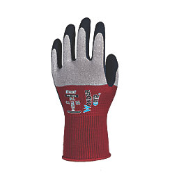 Wonder Grip WG-355 DUAL Protective Work Gloves Red / Black / Grey Large