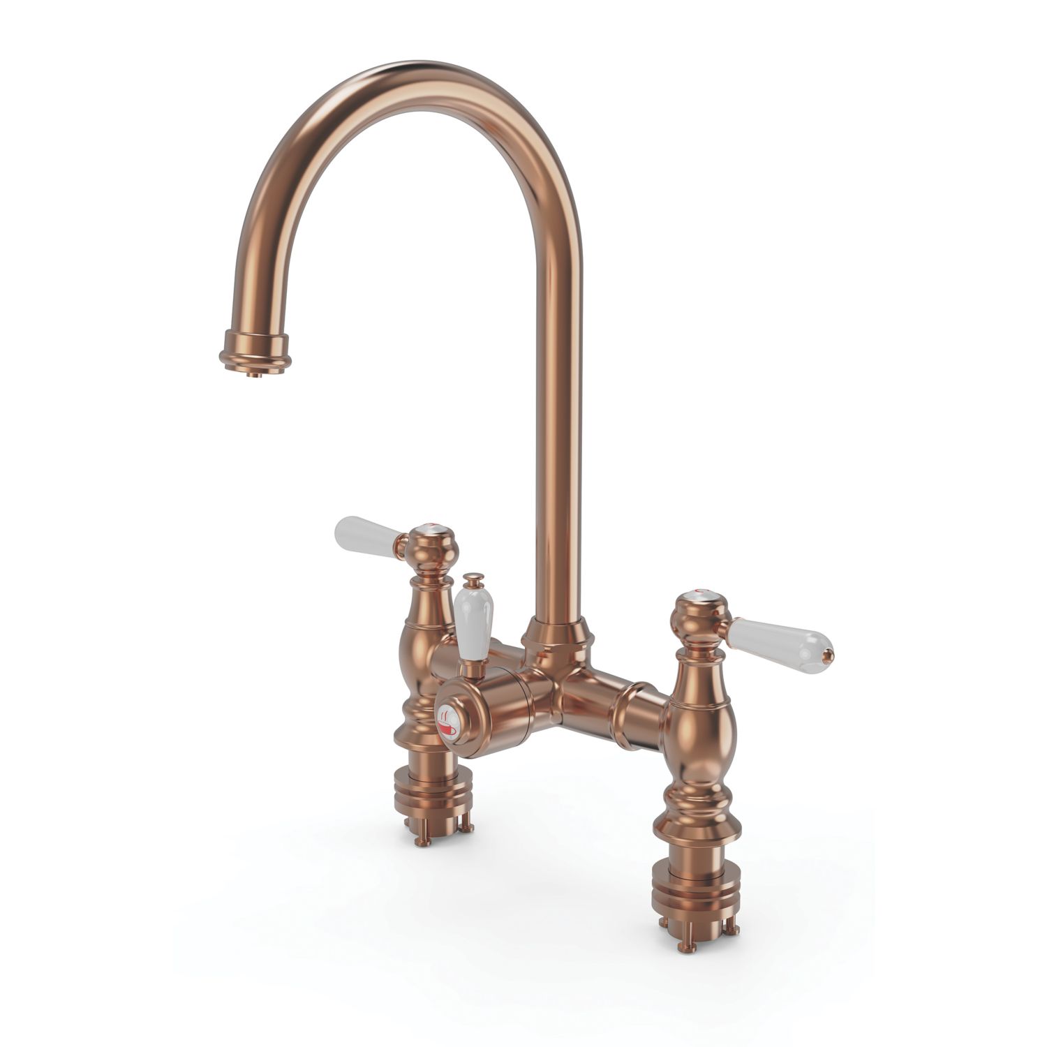 ETAL Traditional Bridge 3-in-1 Boiling Water Kitchen Tap Copper (555RG)