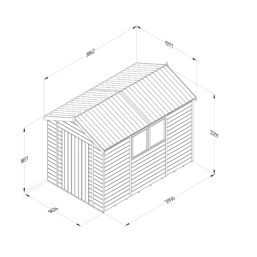 Forest Timberdale 6' 6" x 10' (Nominal) Apex Tongue & Groove Timber Shed with Assembly