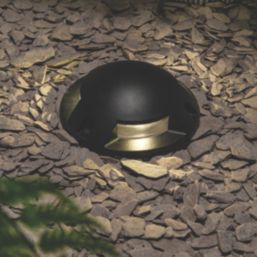 Zink Scout 150mm Outdoor Round LED Ground Lights Black 3W 100lm