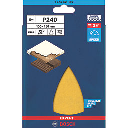 Bosch Expert C470 240 Grit 7-Hole Punched Multi-Material Machine Sandpaper 150mm x 100mm 10 Pack