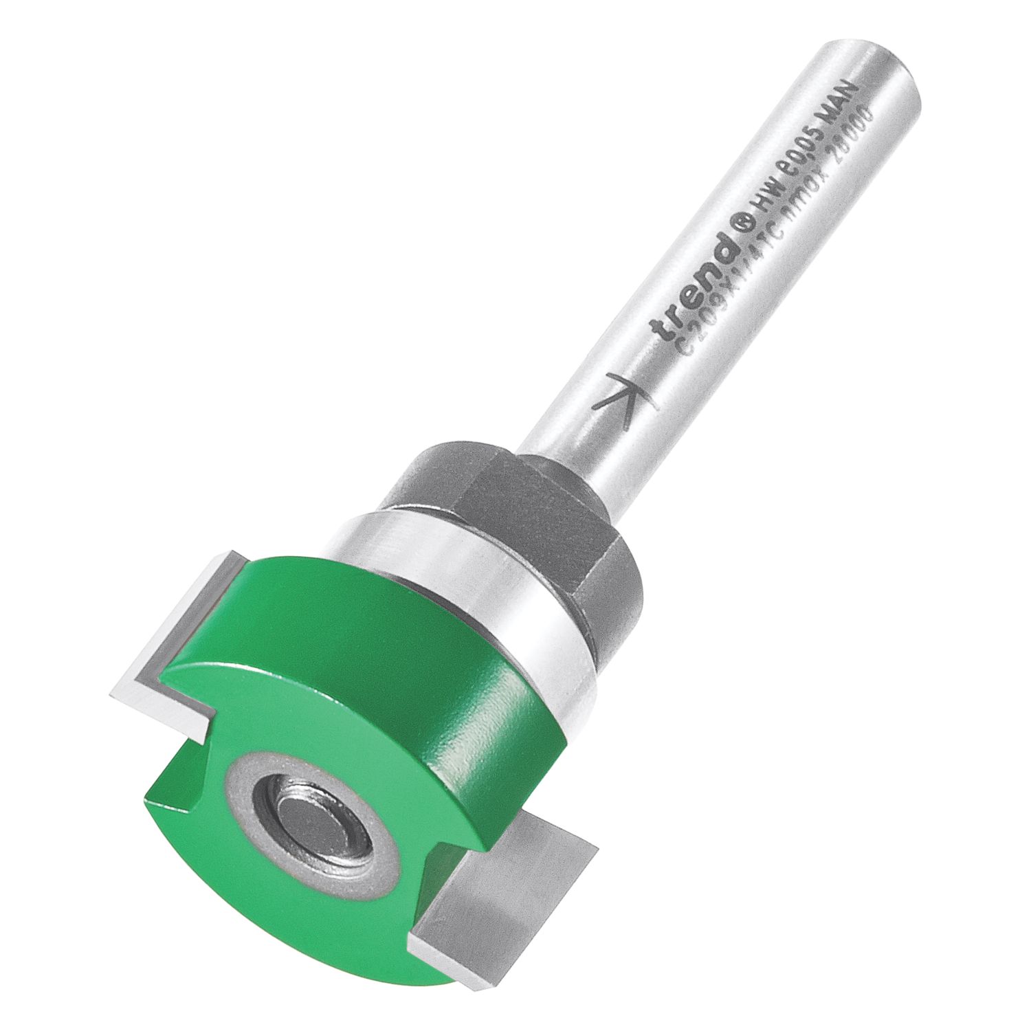Trend C209X1/4TC 1/4" Straight Bearing-Guided Intumescent Strip Cutter 24mm x 10mm (555XG)