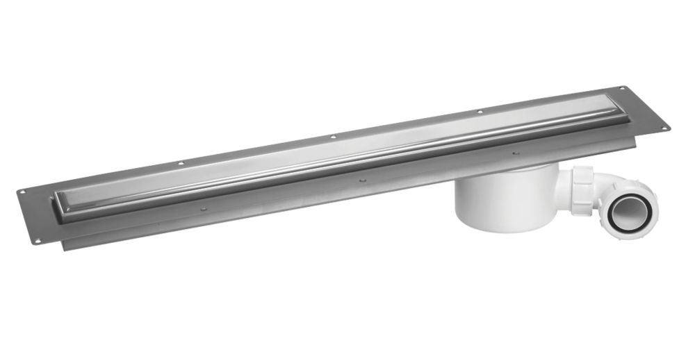 McAlpine CD800-O-P Slimline Channel Drain Polished Stainless Steel 810mm x 88mm