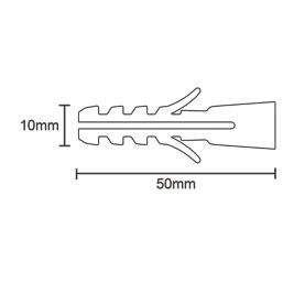 Easyfix  Nylon Wall Plugs 10mm x 50mm 100 Pack