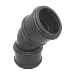FloPlast  Push-Fit/Solvent Weld 135° Double Socket Bend Black 110mm