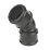 FloPlast  Push-Fit/Solvent Weld 135° Double Socket Bend Black 110mm