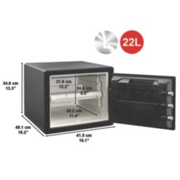 Master Lock LFW082FTC Fire Rated Water-Resistant Electronic Combination Safe 22.8Ltr