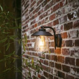 Lutec Cate Outdoor Wall Light Black Rust
