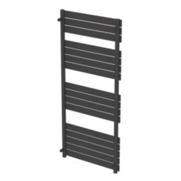 Flomasta Flat Bar 1600mm x 600mm 2917BTU Black Vertical Designer Radiator