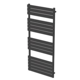 Flomasta Flat Bar 1600mm x 600mm 2917BTU Black Vertical Designer Radiator