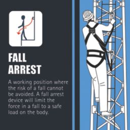 JSP Spartan Single Fall Arrest Adjustable Webbing Lanyard