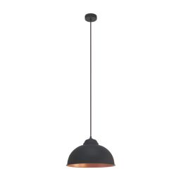 Eglo Truro 2 Pendant Light Black & Copper