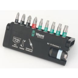 Wera Bit-Check 10 Universal 1 1/4" Hex Shank Mixed Bit Set 10 Pieces