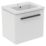Ideal Standard i.life S Wall Hung Vanity Unit with Black Handle & Basin Matt White 500mm x 375mm x 475mm