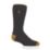SockShop Heat Holders Reinforced Socks Black/Yellow 12-14 1 Pair