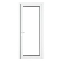 Crystal  Fully Glazed 1-Clear Light Right-Handed White uPVC Back Door 2090mm x 890mm
