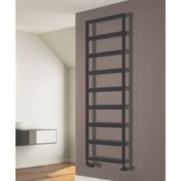 Reina 1460mm x 550mm 1632BTU Black Flat Designer Towel Radiator