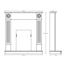 Be Modern Dunswood Electric Abbey Inset Fire Oak-Effect 1070mm x 330mm x 1123mm