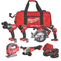 Refurb Milwaukee M18FPP6M3-503B FUEL 18V 3 x 5.0Ah Li-Ion RedLithium Brushless Cordless 6-Piece Power Tool Kit