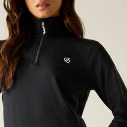 Dare 2B Lowline II Womens Quarter-Zip Fleece Pullover Black - 800 Size 20