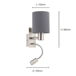 Eglo Pasteri Wall Light Grey