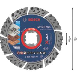 Bosch Expert X-Lock Multi-Material Diamond Cutting Disc 125mm