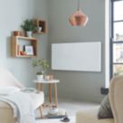 Towelrads Vetro 1000W Electric Wall-Mounted Glass Infrared Designer Radiator 600mm x 1200mm White 3412BTU