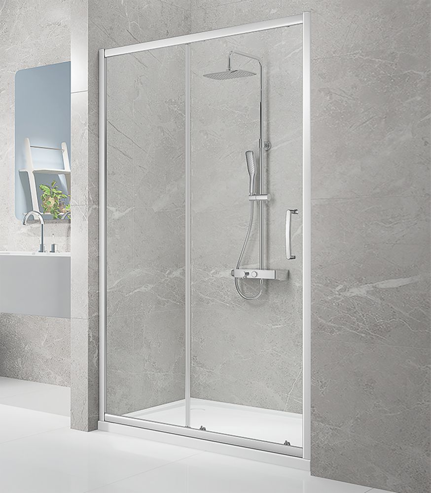 Triton Neo Eight Framed Rectangular Sliding Shower Door Chrome  1400mm x 1900mm