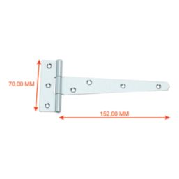 Smith & Locke Zinc-Plated Tee Hinges 152mm 2 Pack