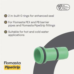 Flomasta NDSI15M1 Polybutylene & PEX Push-Fit Pipe Insert 15mm 10 Pack