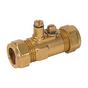 BUTTERFLY SHUT OFF VALVE ISOLATOR 22mm COMPRESSION FITTINGS NAT GAS LPG WATER 