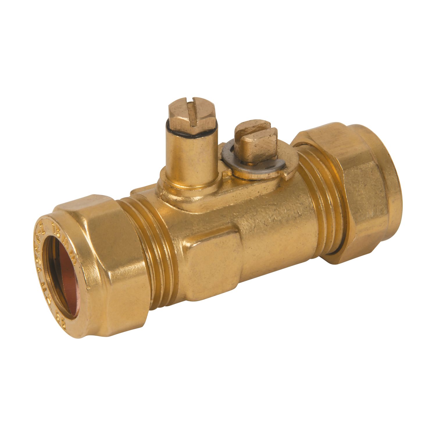 Essentials Gas Isolating Valve & Test Point 15mm x 15mm (5577R)