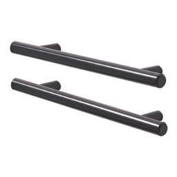 Essentials Annatto T Bar Handles Matt Black 188mm 2 Pieces