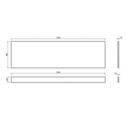 Highlife Bathrooms  Adjustable Front Bath Panel 1700mm Gloss White