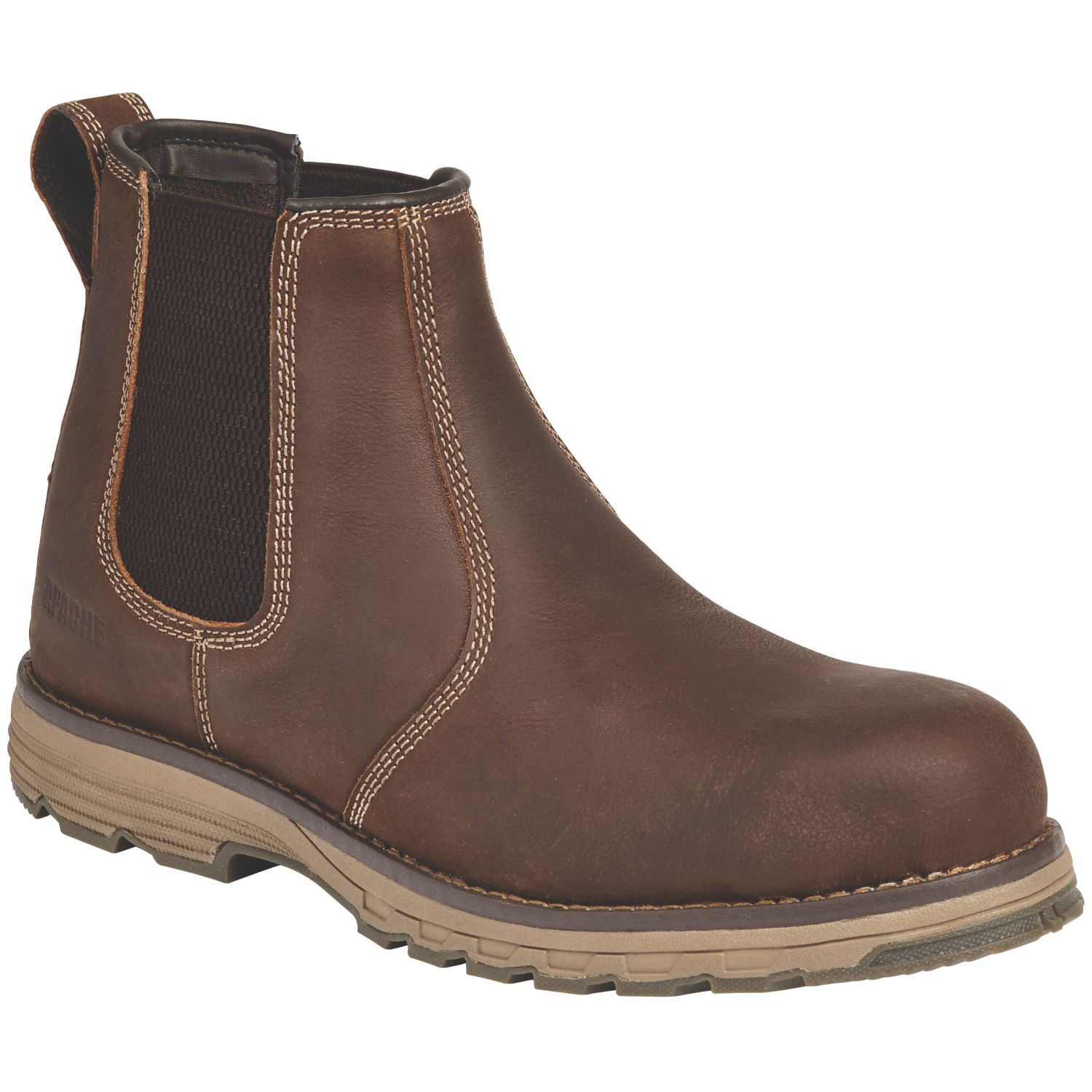 Apache Flyweight Size 9 Brown Water-Resistant Safety Dealer Boots (557JH)