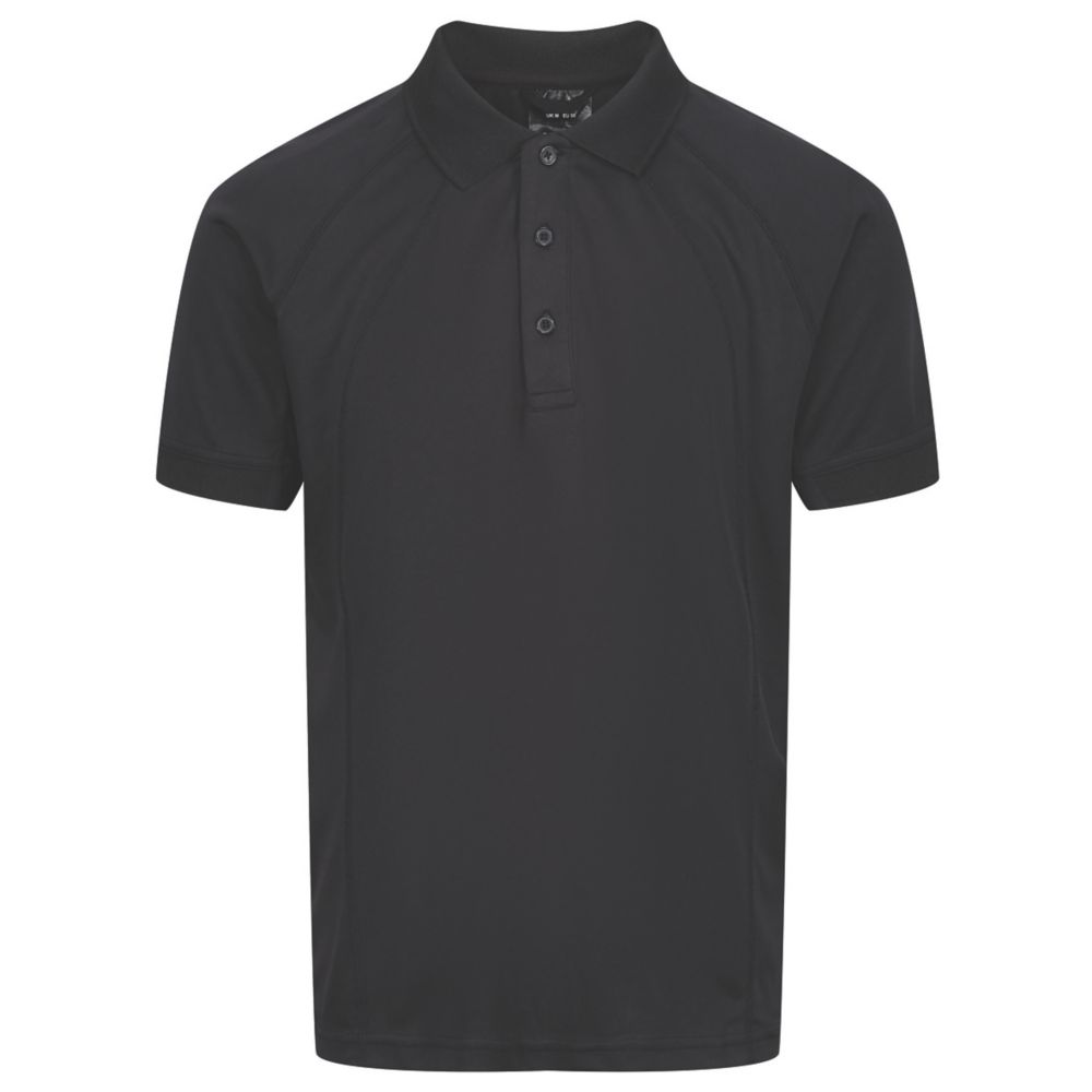 Regatta Coolweave Polo Shirt Black Small 37 1/2